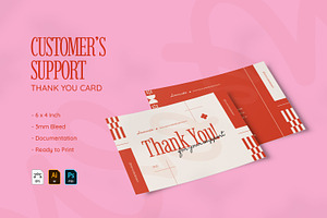 Customer's Support - Thank You Card, a Card Template by VUNIRA