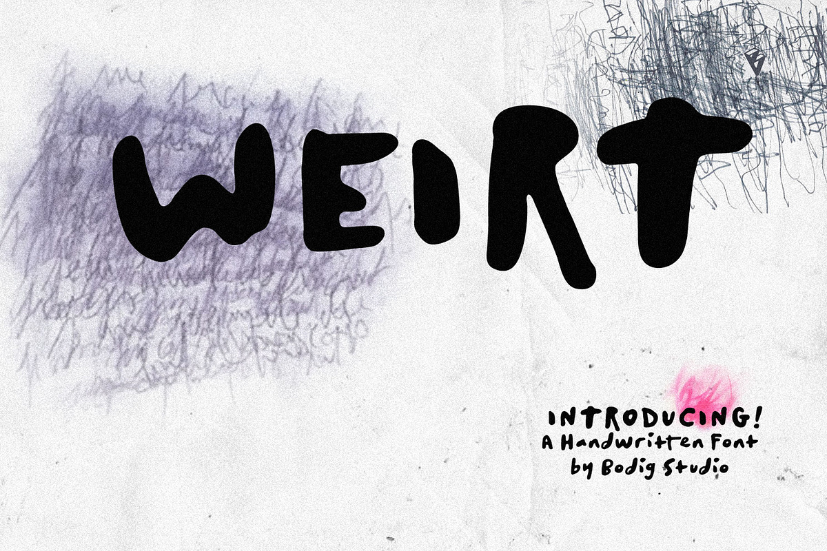 Weirt Font, a Font by BodigStd (Photo 1 of 7)