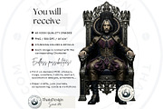 Dark Fantasy Rulers Gothic Clipart 1, a Person Illustration by ThatsDesignArt (Thumbnail 2 of 11)