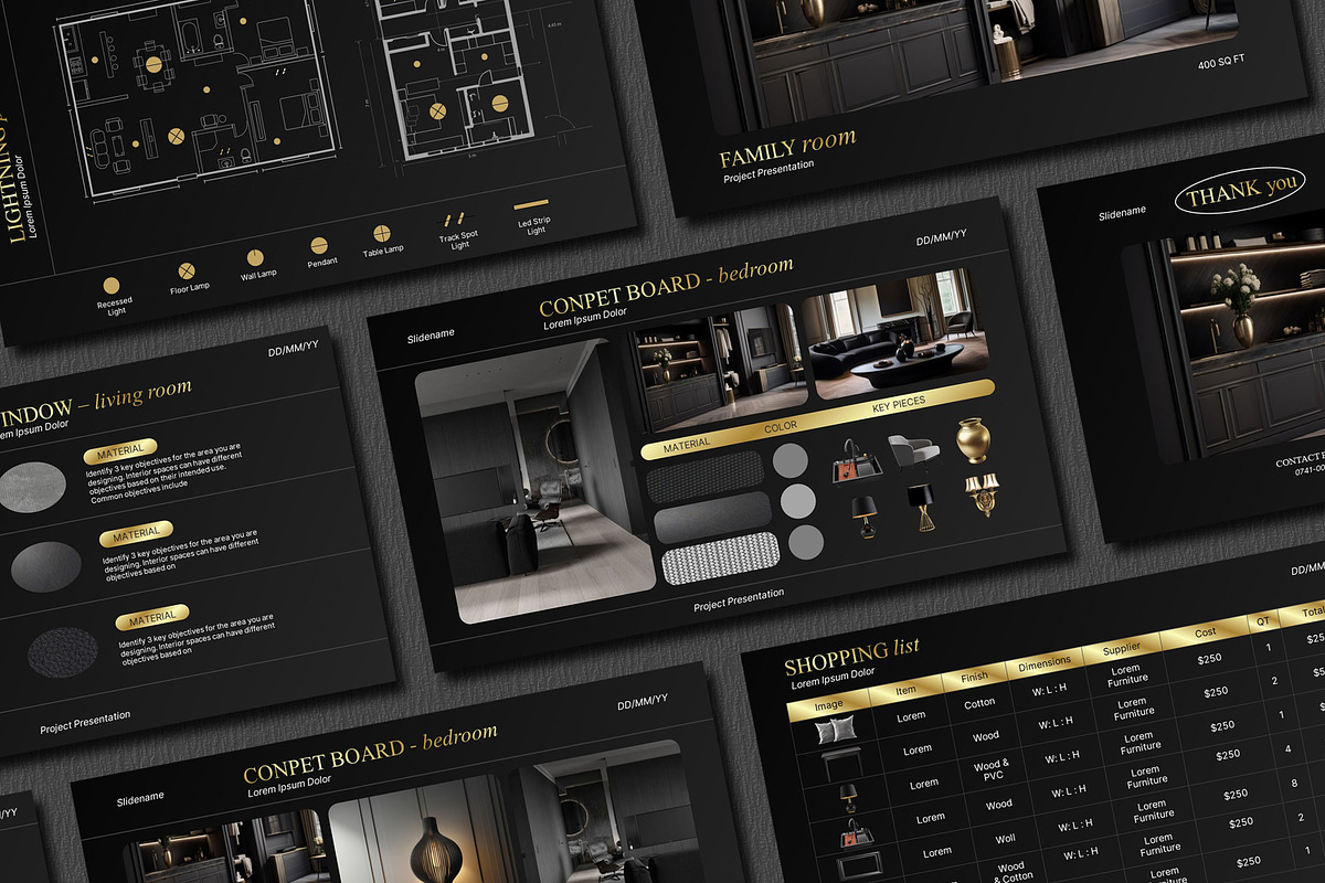 Luxury Interior Design Presentation, a Presentation Template by SKY ...