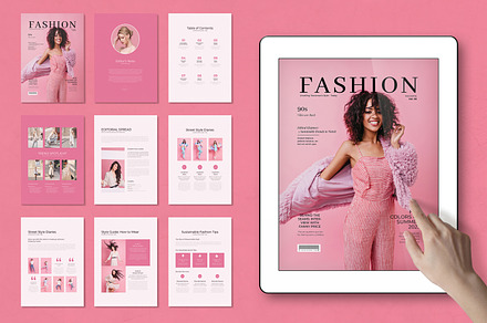 E Book Fashion Magazine Template, an UI Kit Template by MightyDesign