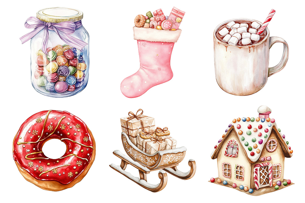 Sweet Christmas Clipart Bundle, an Illustration by Daily.Designs (Photo 5 of 6)