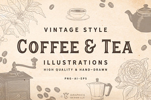 Vintage Coffee And Tea Illustrations