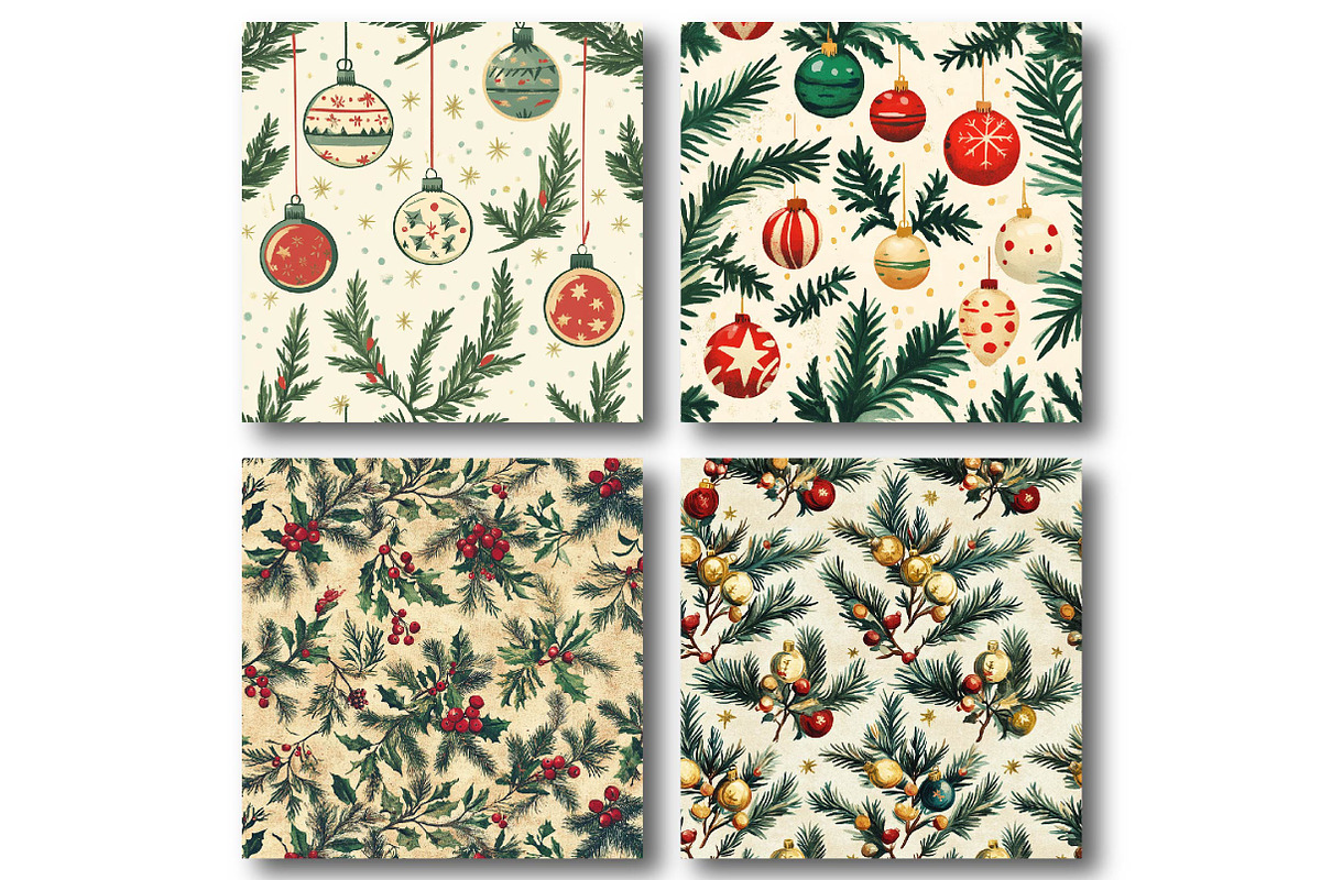 Deck the Halls Christmas Pattern, an Illustration by DreamPrint404 (Photo 3 of 4)