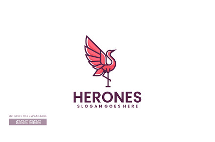 Herones Simple Mascot Logo