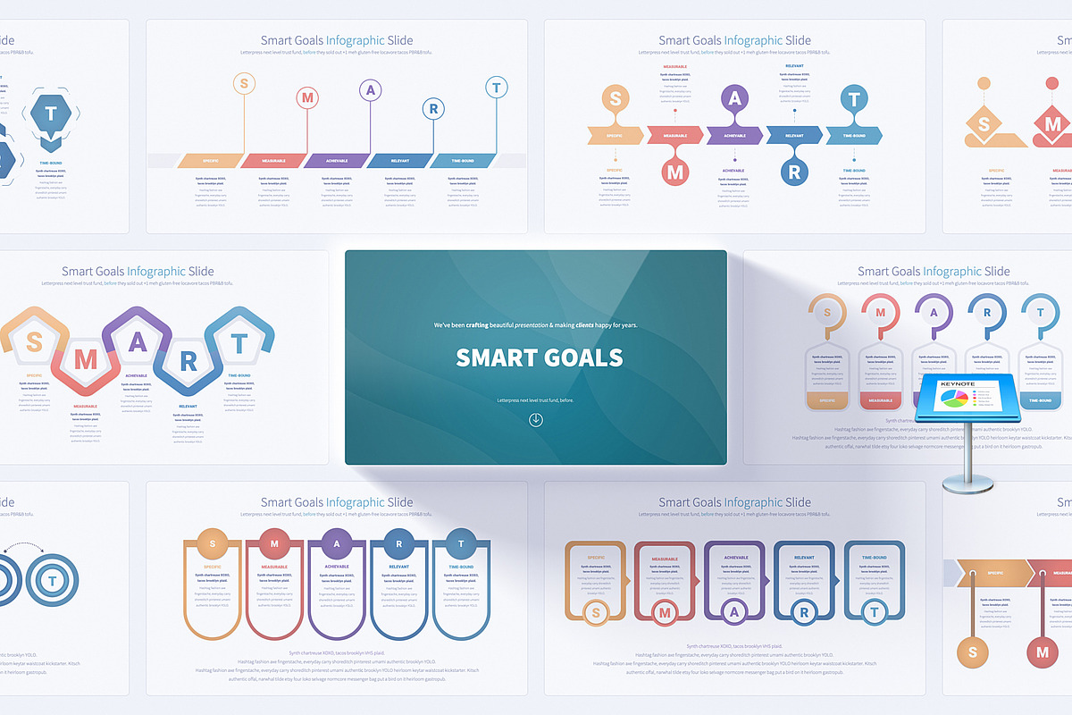 Smart Goals Keynote Presentation, a Presentation Template by Pulsecolor
