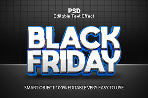 Black Friday 3D editable PSD text, a Layer Style Add-On by Design Fly