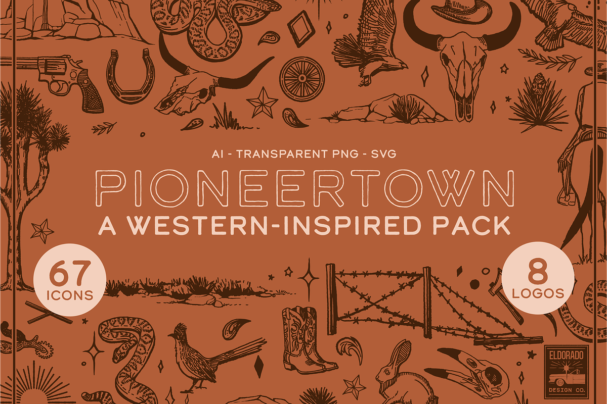 Western Graphic Pack -Vintage Desert, an Animal Illustration by Eldorado Design Co. (Photo 1 of 6)