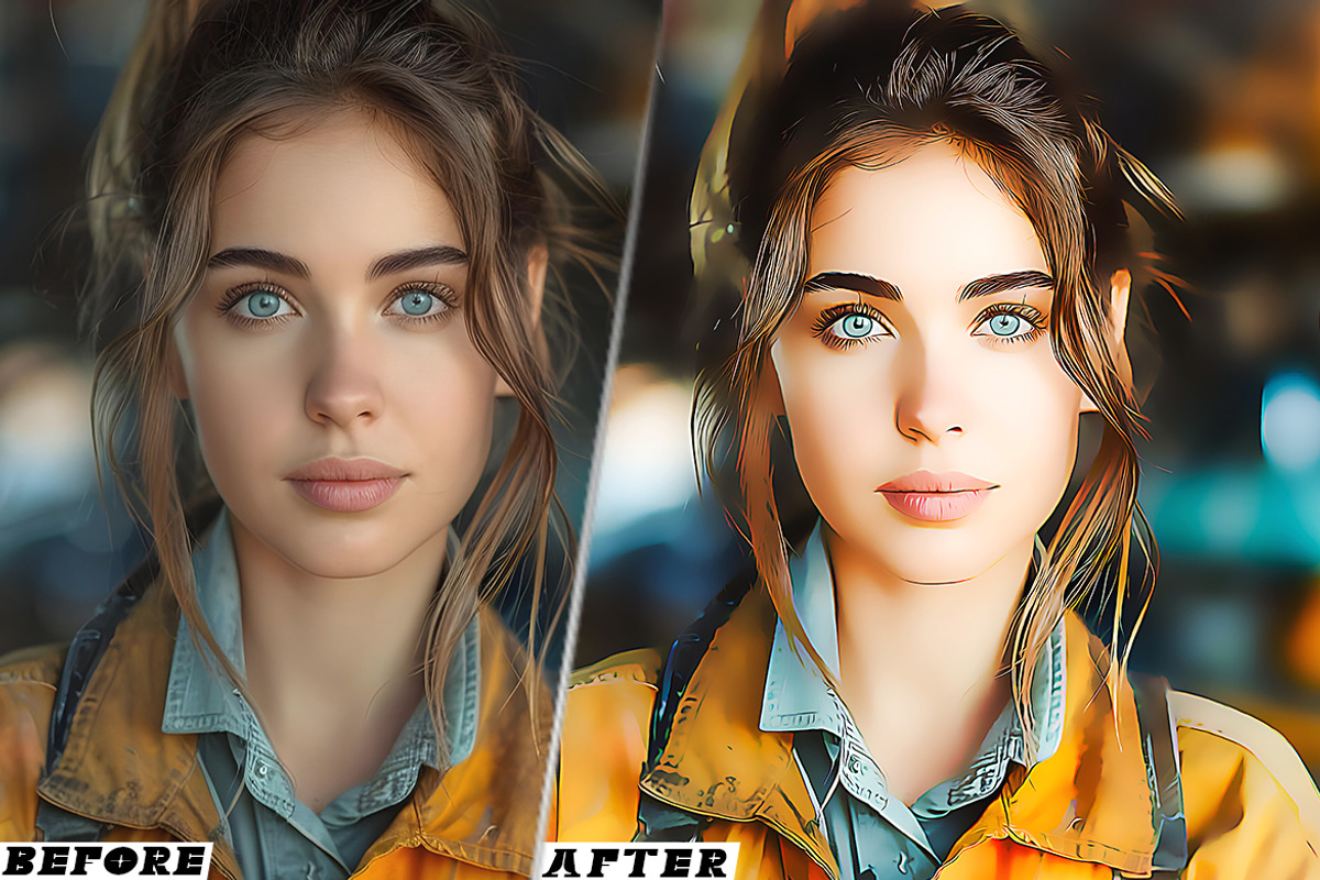 Cleatn Cartoon Retouch Photoshop, an Action Add-On by one-touch (Photo 8 of 9)