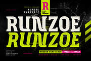 Runzoe – Modern Display Sans Serif, a Sans Serif Font by Afkari Studio (Thumbnail 1 of 8)
