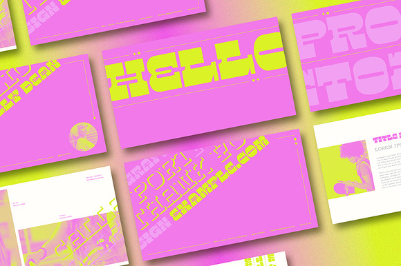 Portfolio with Pink & Yellow Accents preview 2