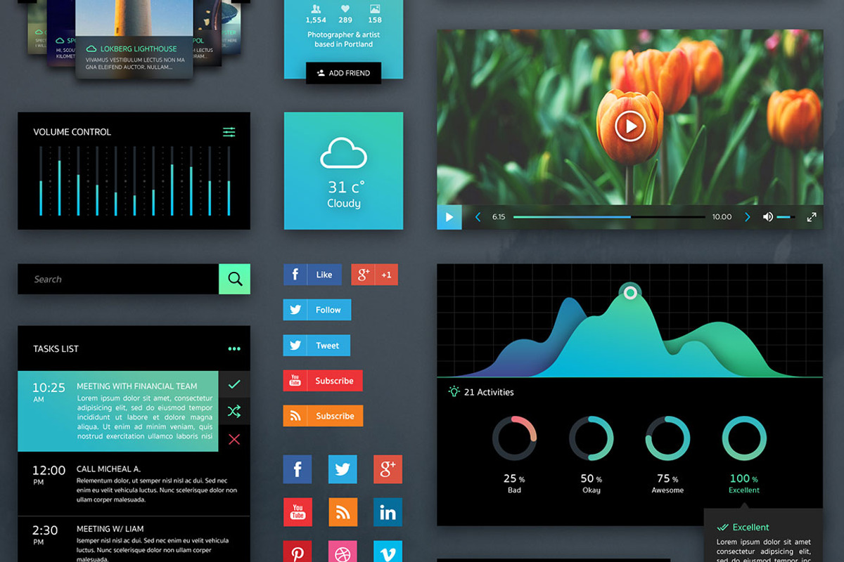 GreenLight Retina UI Kit, an UI Kit Template by Cosmic Motive (Photo 3 of 5)