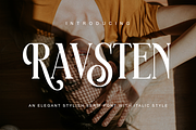 Ravsten - Stylish Serif Font, a Serif Font by RagamKata (Thumbnail 1 of 11)