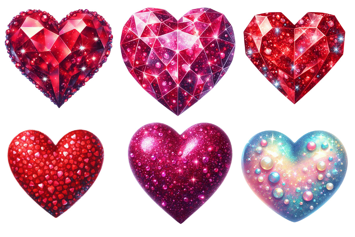 Glitter Heart Valentines Day, an Illustration by Designworld (Photo 3 of 5)