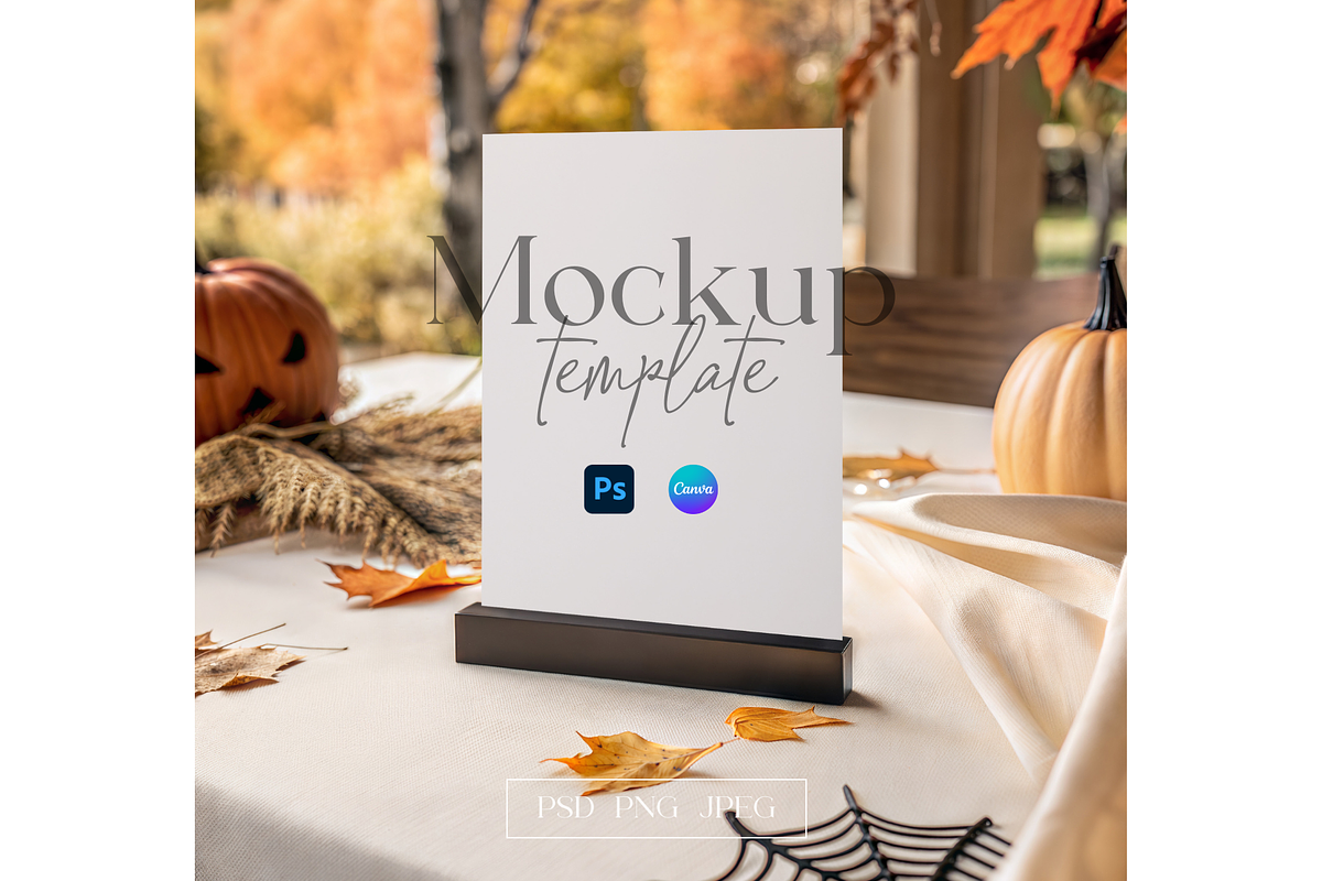 Elegant Fall Decor Sign Template, a Product Mockup by MockupWizard (Photo 1 of 5)