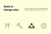 50 Kitchen Line Icon, an Outline Icon by Kawalan Studio (Thumbnail 5 of 9)