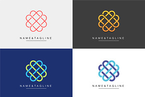 Elegant abstract monogram template