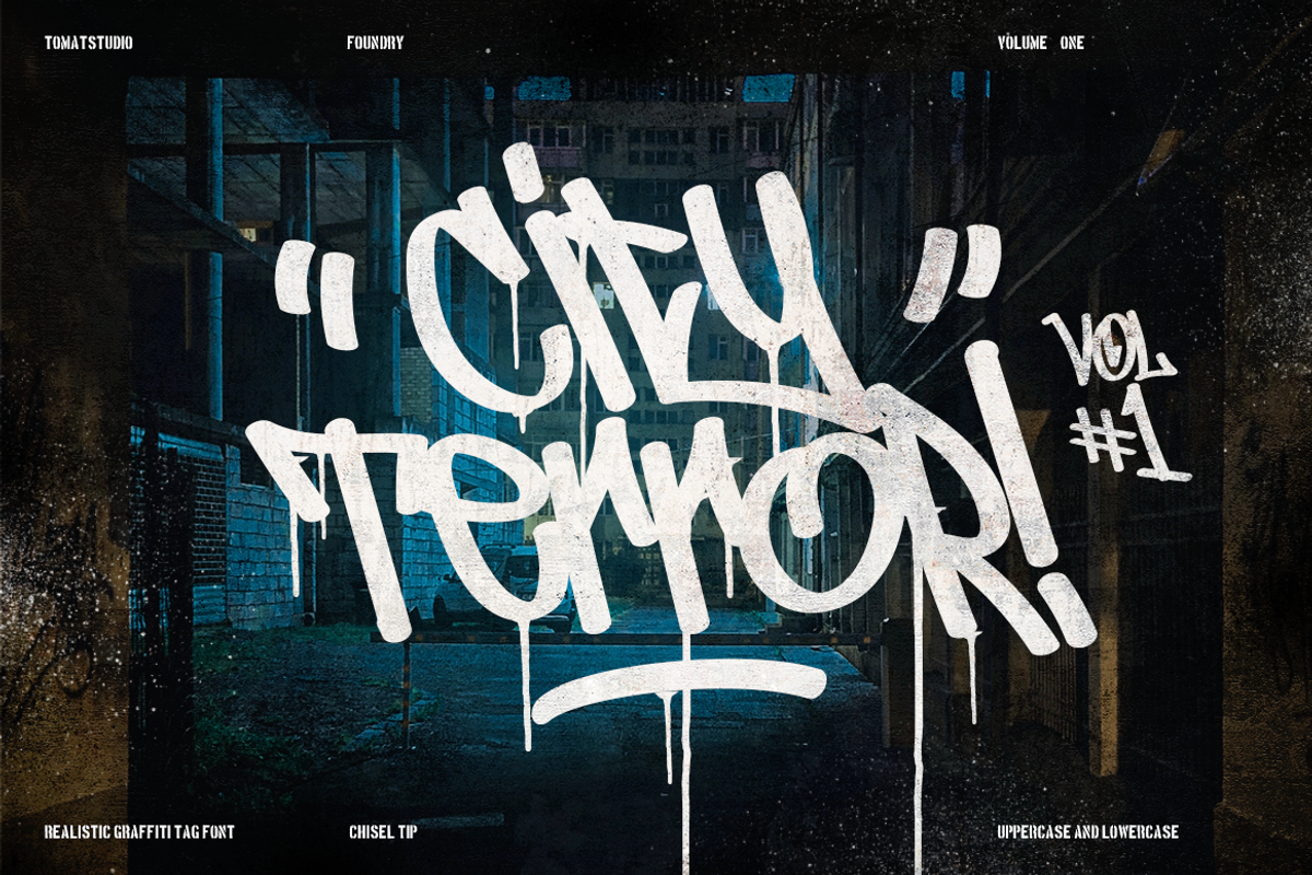 Graffiti Inspired | City Terror v1, a Font by tomatstudio (Photo 3 of 7)