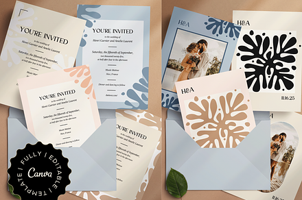 Amelie - Editable wedding invitation