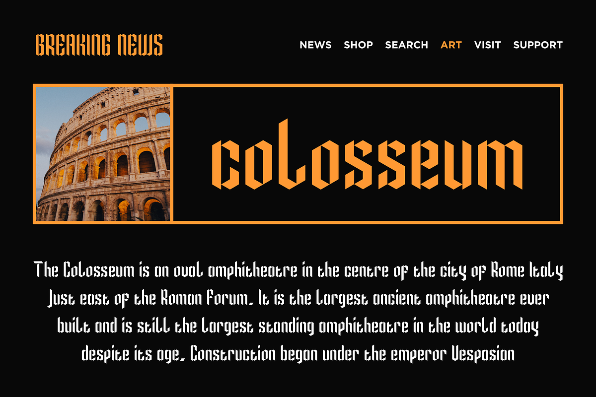 IMPERMANENCE, a Blackletter Font by Essentials Studio (Photo 2 of 9)