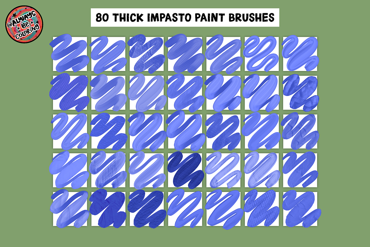 Procreate Impasto Thick Oil Paints, a Brush Add-On by AlwaysBeColoring (Photo 3 of 16)