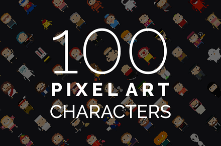 100 Pixel Art Characters