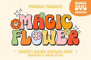 MAGIC FLOWER - GROOVY FONT