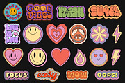 GROOVY STICKERS PACK VECTOR DESIGN, an Object Graphic by craftlove (Thumbnail 3 of 5)
