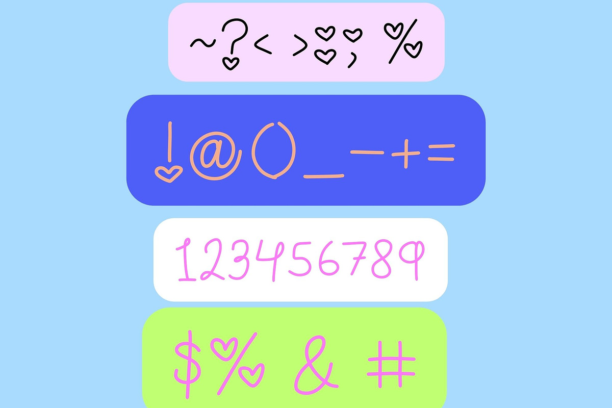 Girly Suburban School Notes, a Handwritten Font by Eryn Rose Design (Photo 9 of 14)