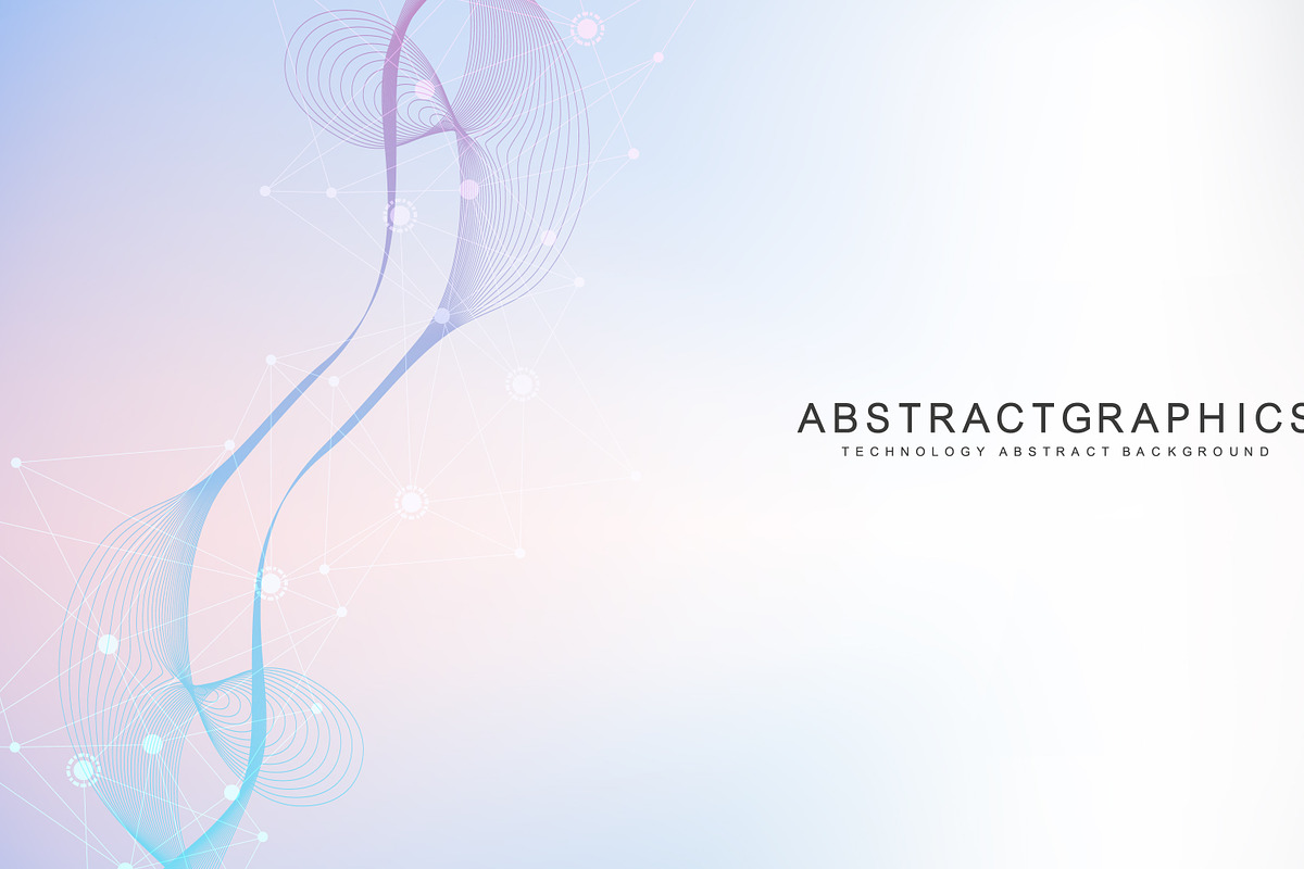 Modern abstract molecules structure, an Illustration by pro500