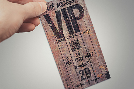 Magical wood vip pass card, a Card Template by Tzochko