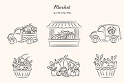Farmers market illustration set, an Object Illustration by NatalieArtShop (Thumbnail 2 of 16)