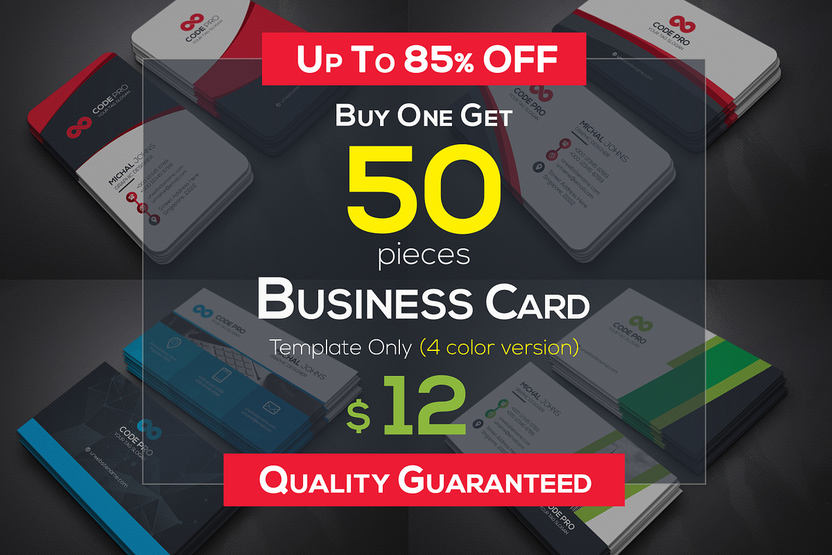 50 Business Cards Bundle, a Business Card Template by Genereux Art (Photo 1 of 12)