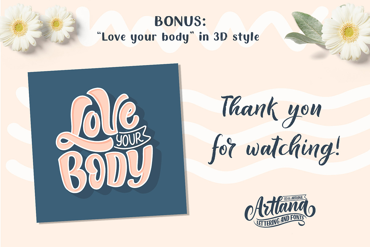 Body Positive - Lettering & Abstract, a Texture Illustration by Artlana