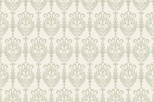 Beige Ikat Floral Damask Pattern