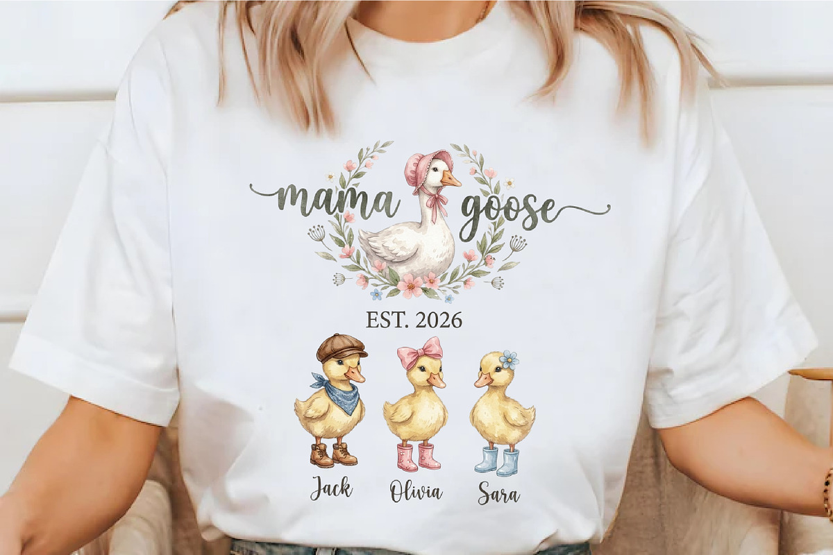 Mama Goose Shirt, Mothers Day Shirt, an Illustration by designcity5 (Photo 2 of 3)
