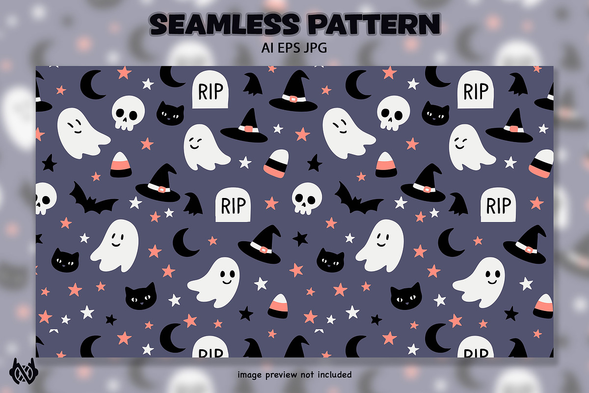Cute Ghost - Pattern Background, a Pattern Graphic by NOX Labs
