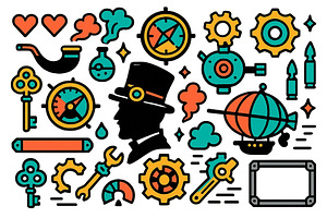 Vector illustration of a steampunk, an Illustration by ZinetroN
