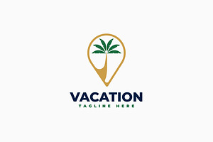 Vacation Palm Logo Template, a Branding & Logo Template by Zeer Graphic
