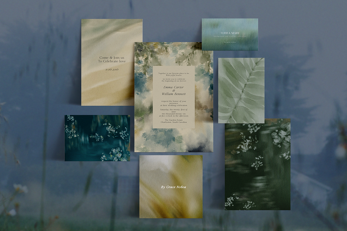 Organic Blurred textured backgrounds, a Background Graphic by Grace Noboa Illustrations (Photo 8 of 24)