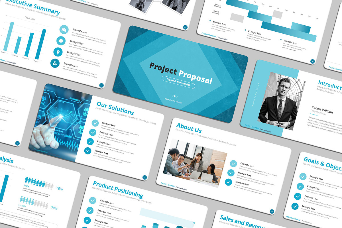 Project Proposal Google Slides, a Presentation Template by Design Vault (Photo 2 of 8)
