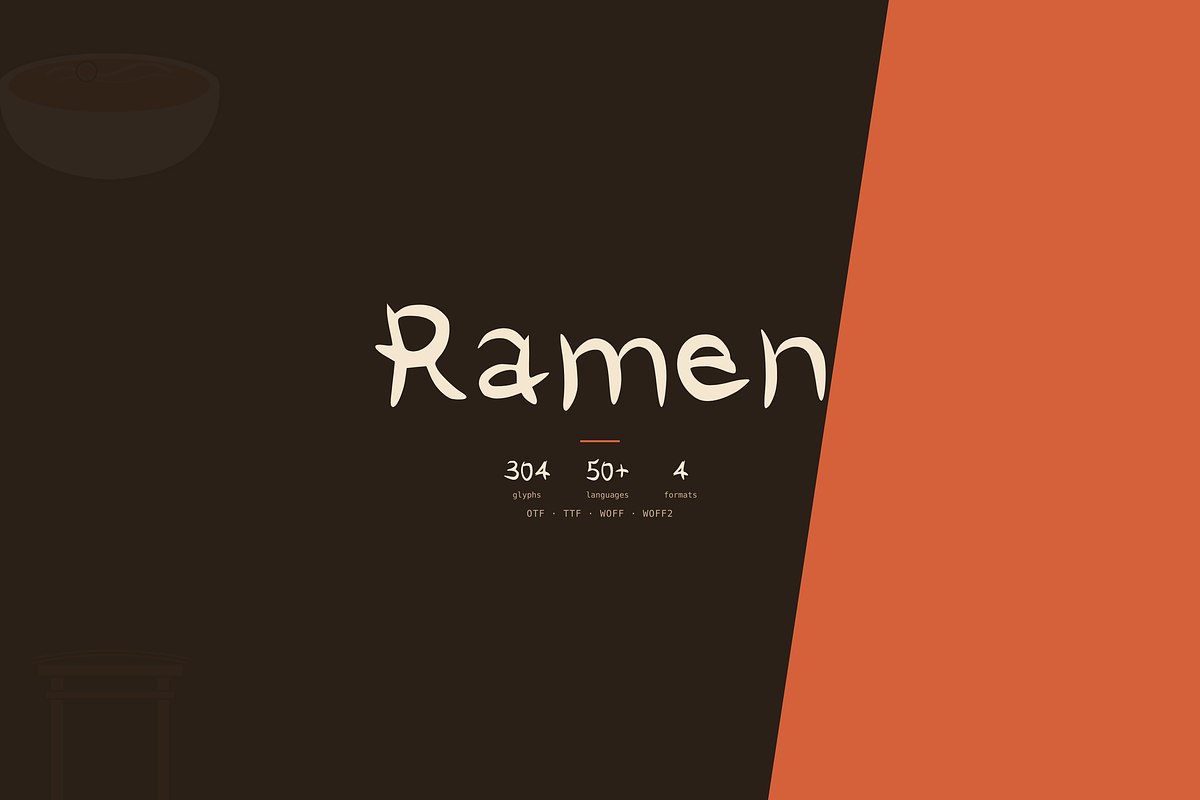 Ramen — Japanese Display Font, a Handwritten Font by Lettra Studio (Photo 11 of 11)
