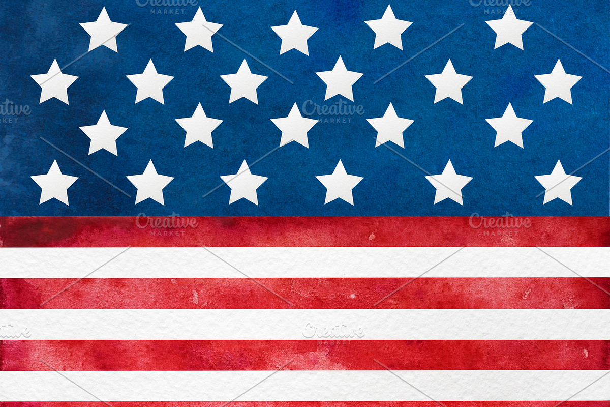 Beautiful pattern with the colors of the American Flag, a Person Illustration by Svetlana Barchan