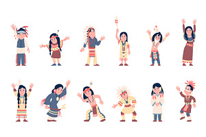Native indian children. American, a Person Illustration by LadadikArt