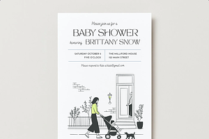Modern Baby Shower Invitation, an Invitation Template by Bend Brand Design