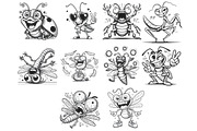 Crazy Cartoon Insects Set 1, a Brush Add-On by Disasterology Ink (Thumbnail 9 of 10)