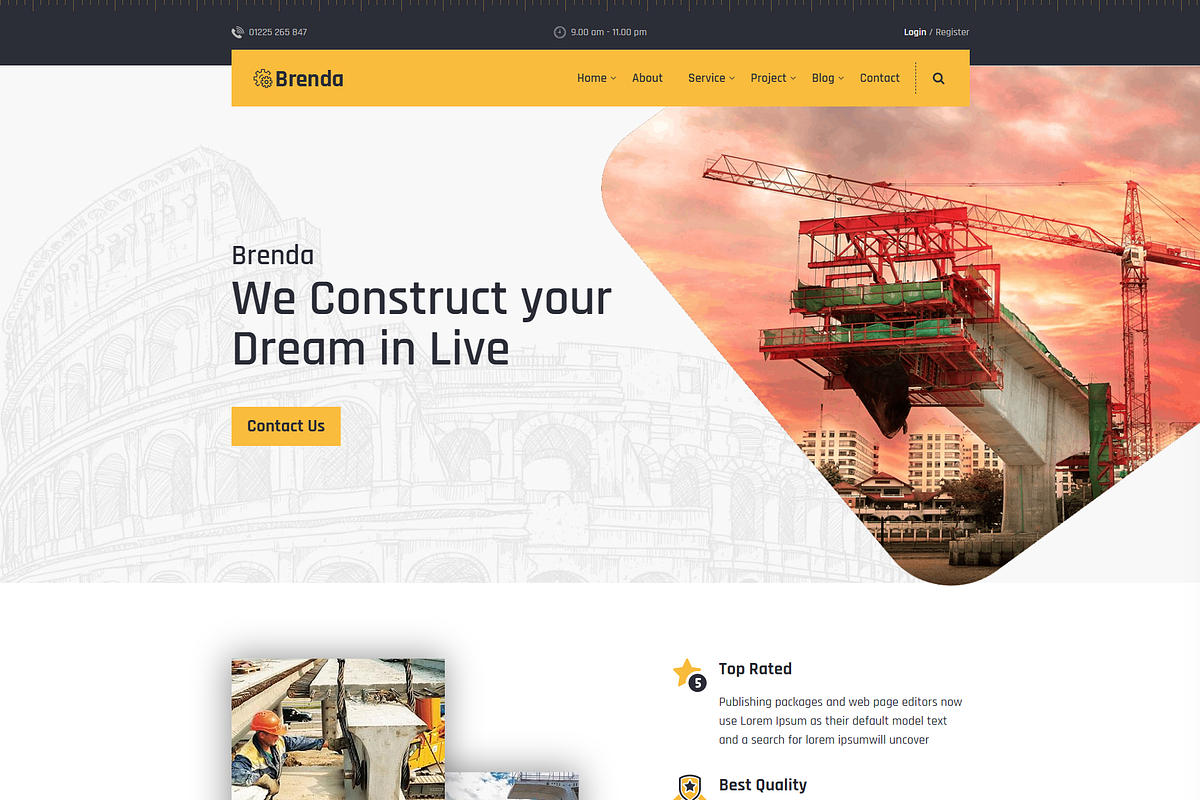 Building Construction HTML Template preview 2