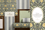 Arts & Crafts Floral Pattern Navy, a Pattern Graphic by Eclectic Anthology (Thumbnail 2 of 10)