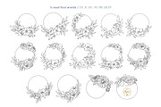 WILDFLOWER LINE-ART WREATHS, an Object Illustration by Kate Art (Thumbnail 3 of 13)