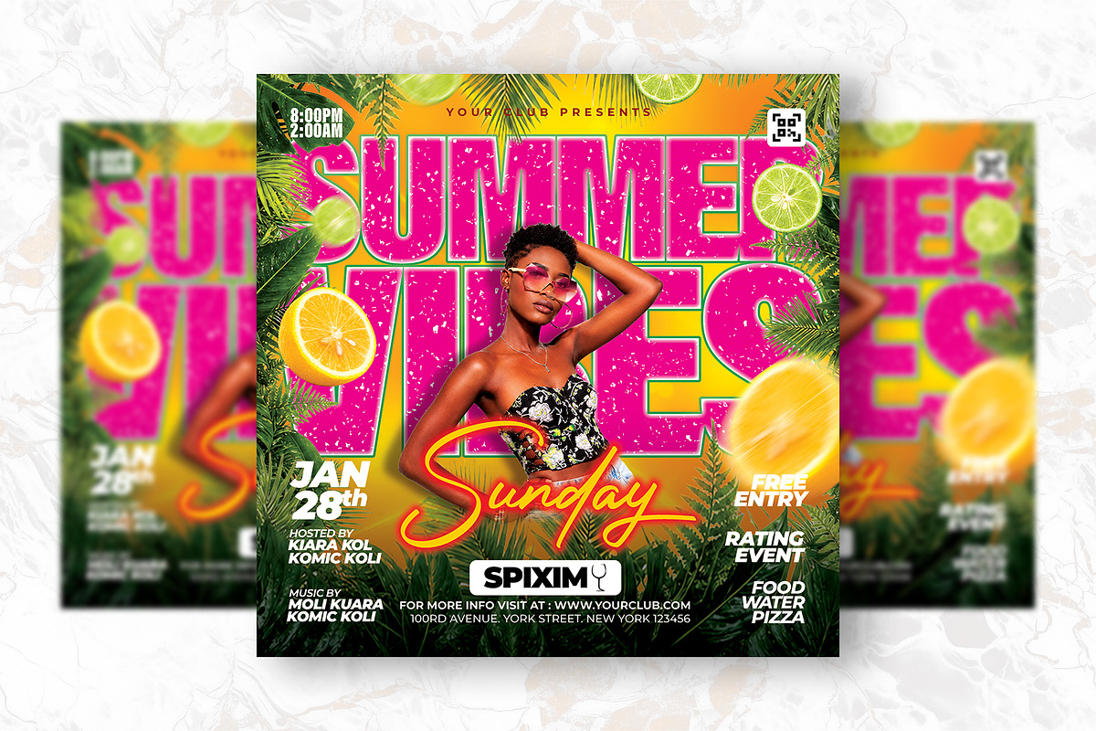 Summer Vibes Party Flyer Template, a Flyer Template by Shajib Shikder (Photo 2 of 2)